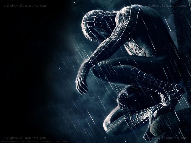 Spider-Man in the rain