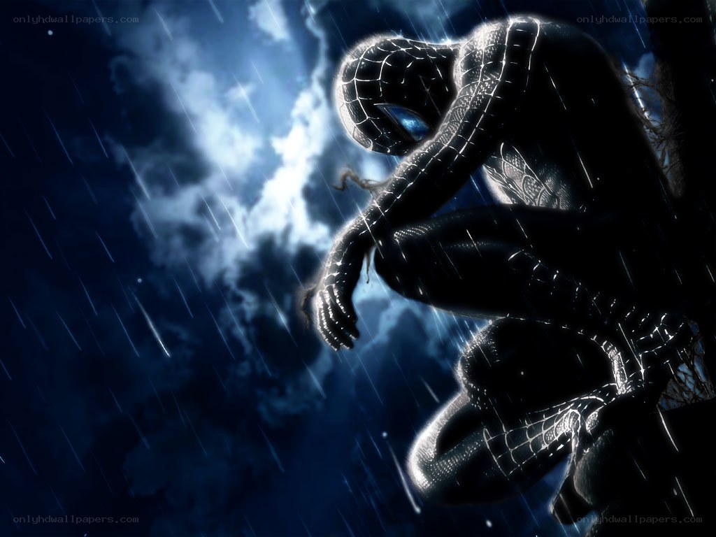 Spider-Man in the rain