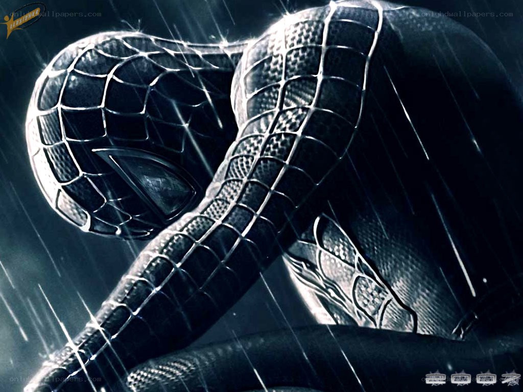Spider-Man in the rain