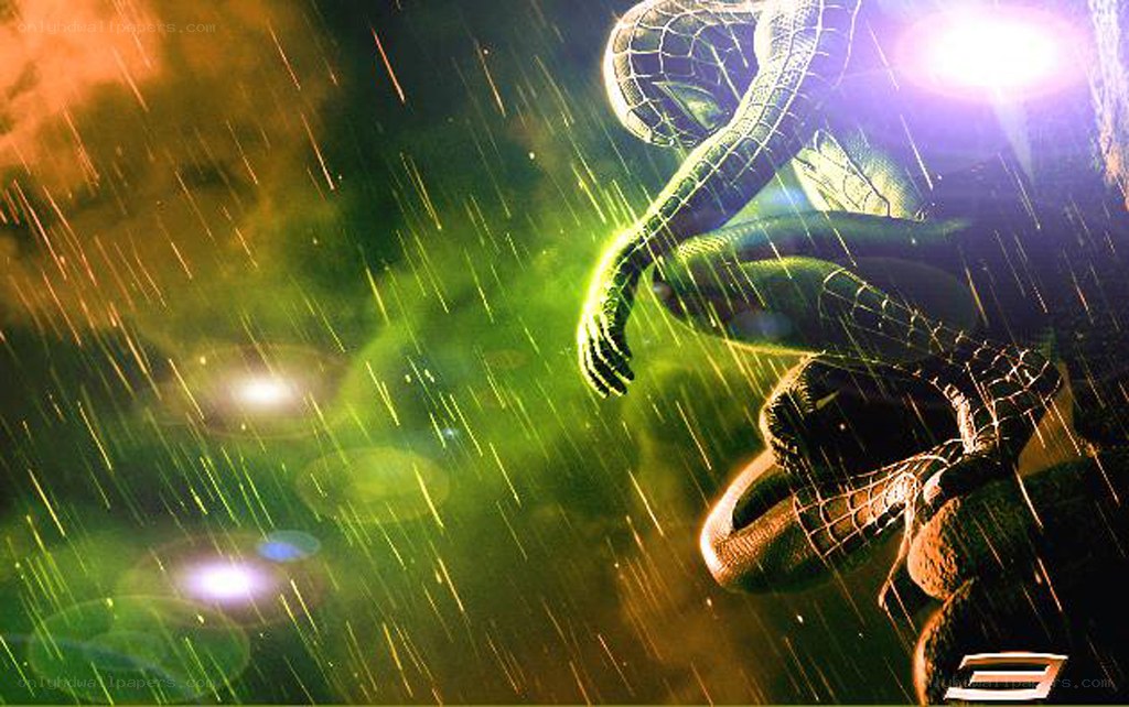 Spider-Man in the rain