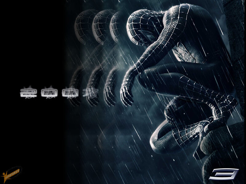 Spider-Man in the rain