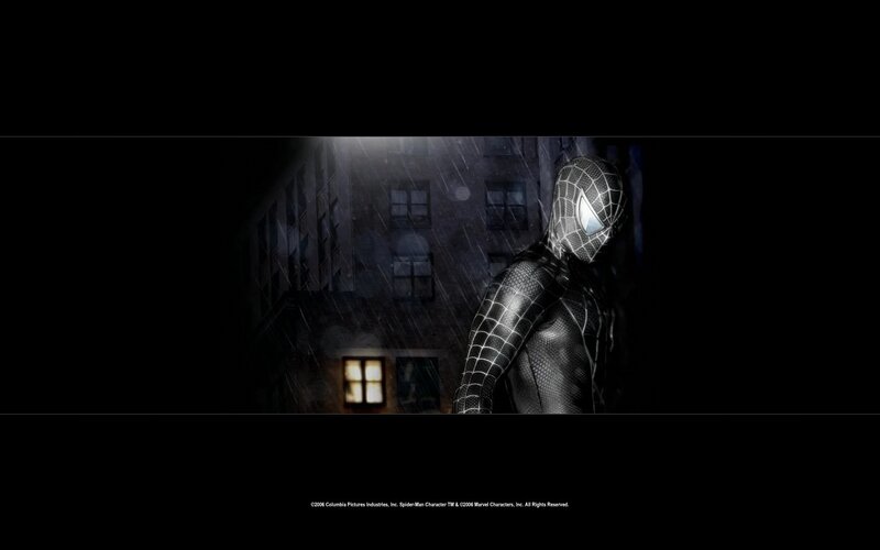 Spider-Man in the rain