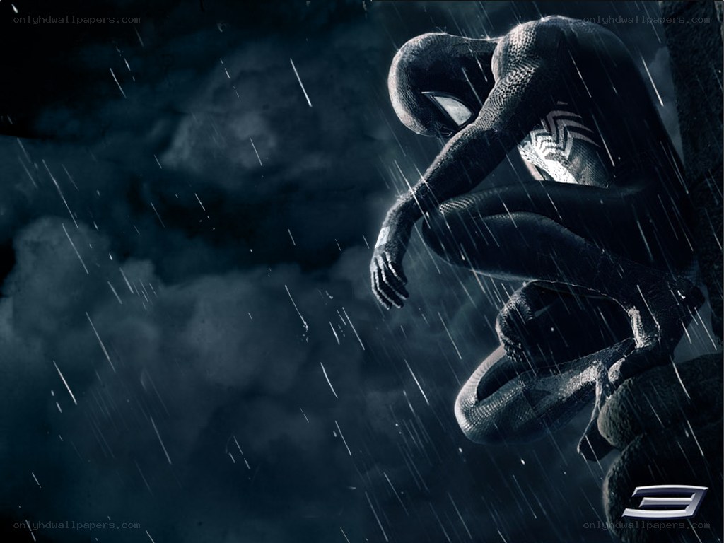 Spider-Man in the rain