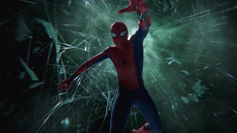 Spider-man in Web — Red, Dramatic, 3d Render