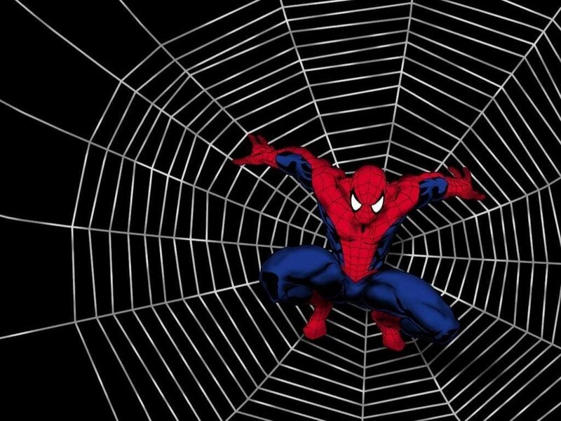 Spider-man in Web — Red