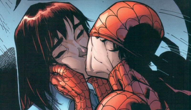 Spider-Man Kissing a Woman