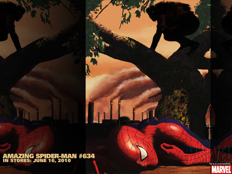 Spider-Man lies defeated