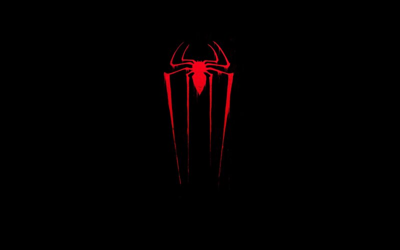 Spider-Man logo on black