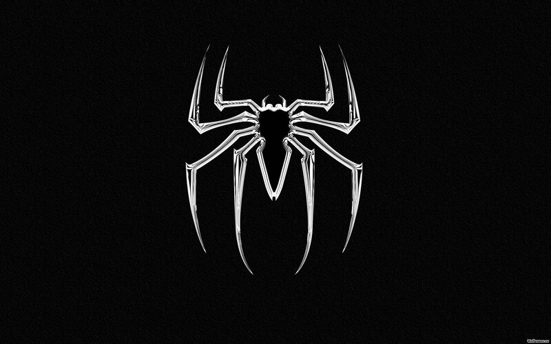 Spider-Man logo on black