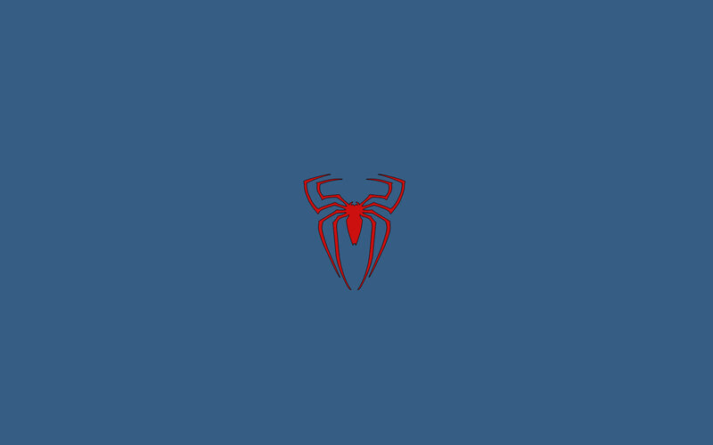 Spider-Man logo on blue