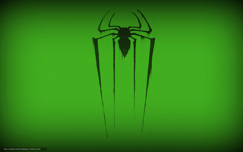 Spider-Man logo on green