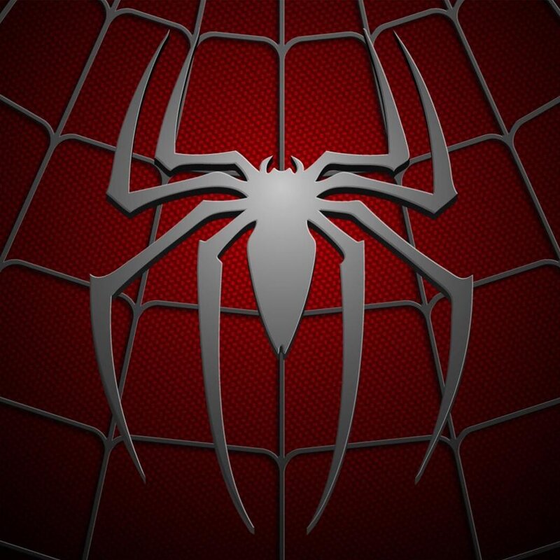 Spider-Man logo on red web