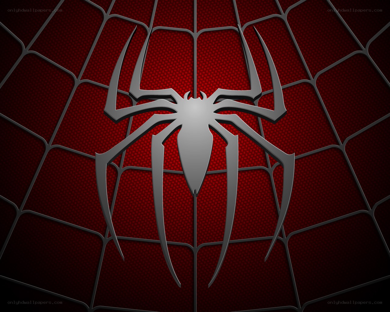 Spider-Man logo on web background