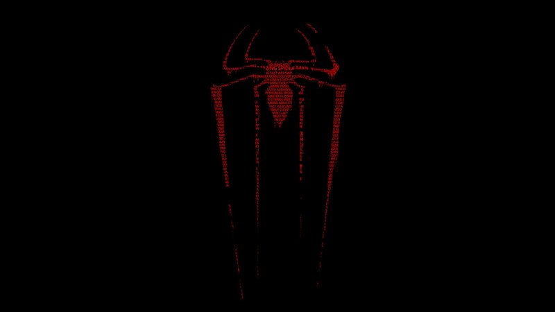 Spider-Man logo with text art