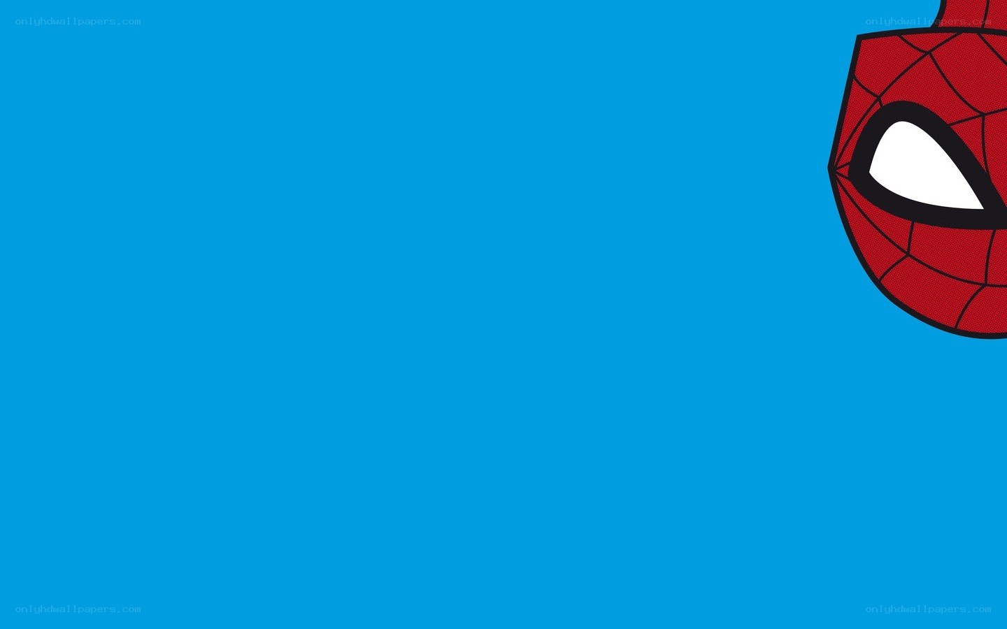 Spider-Man mask on blue background