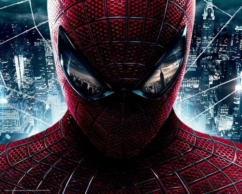Spider-man Mask — Red, Dramatic, Night