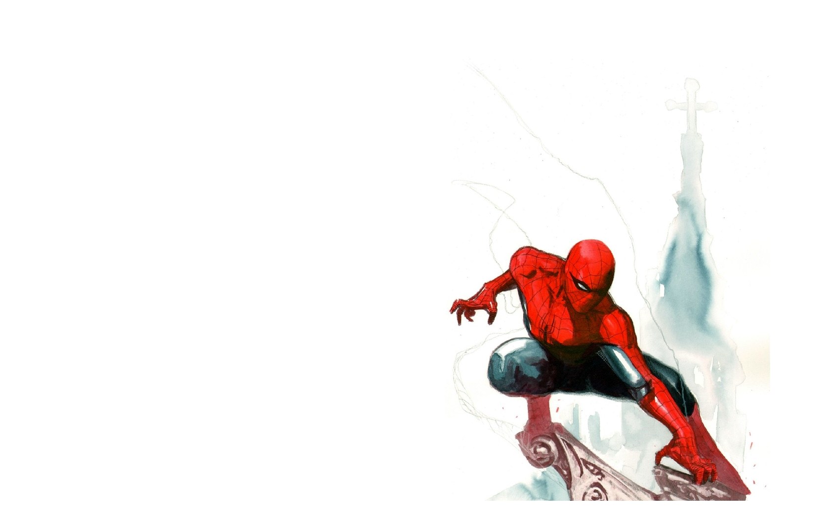 Spider-Man on a building