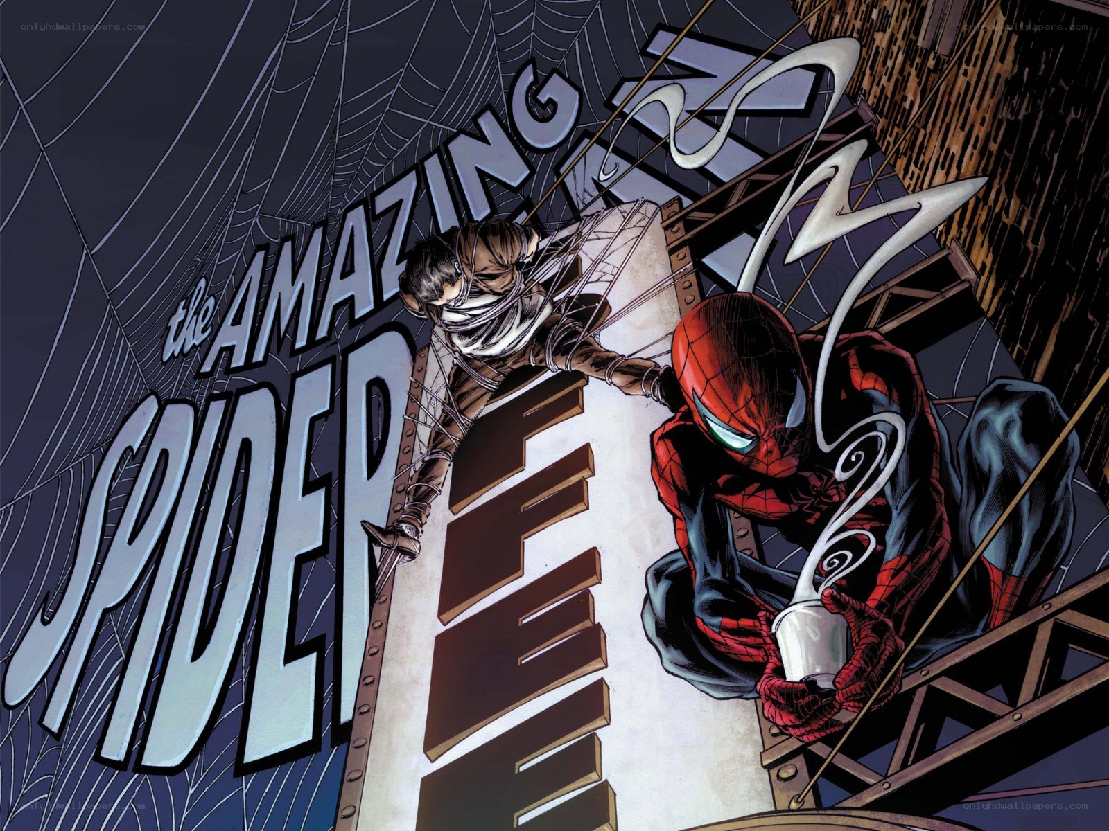 Spider-Man on a building