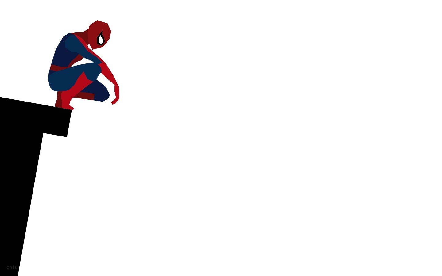 Spider-Man on a ledge