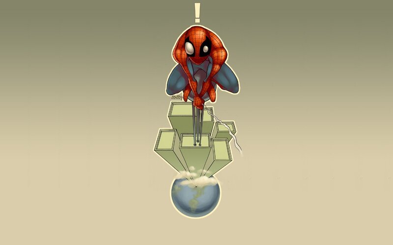 Spider-Man on a tower
