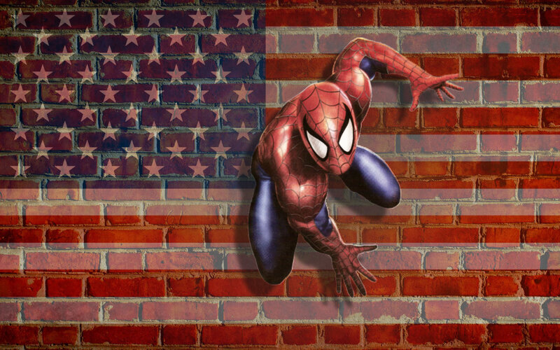 Spider-Man on Brick Wall