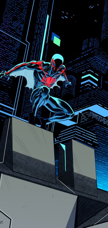Spider-man on Building — Blue