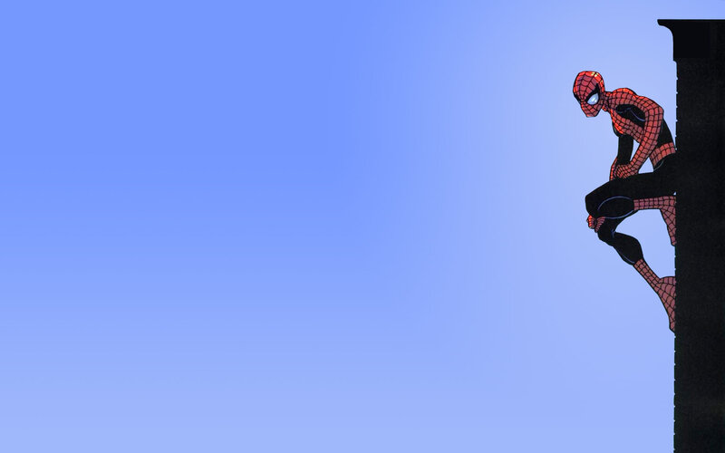 Spider-Man on building edge