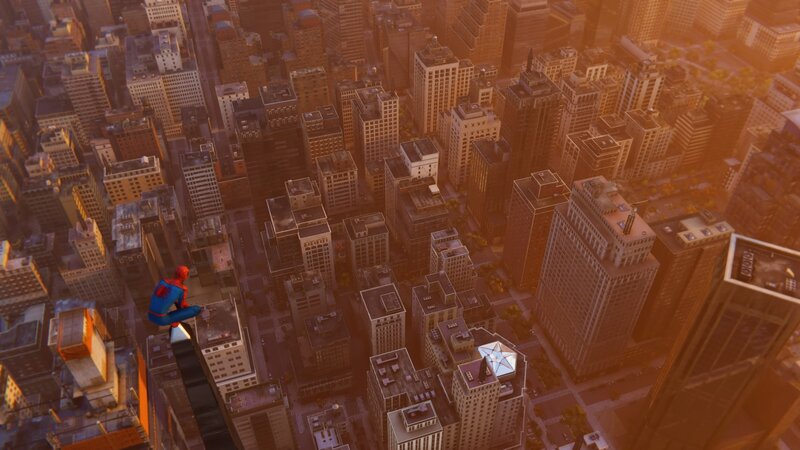 Spider-man on Building — Orange, Dramatic, Sunset
