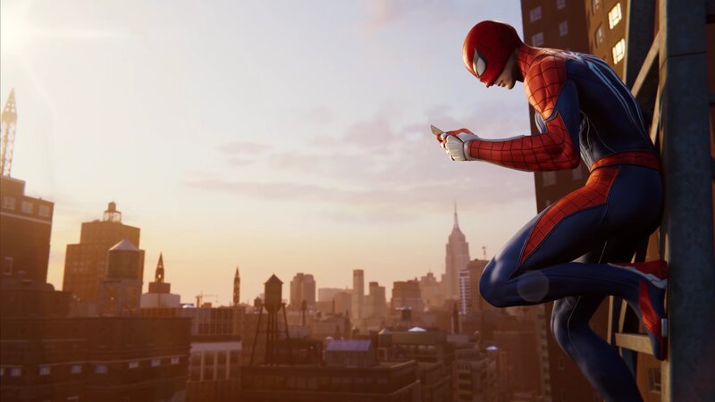 Spider-man on Building — Red, Calm