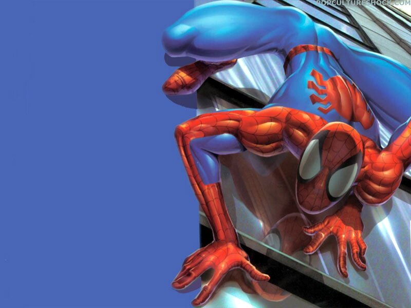 Spider-man on Building — Red, Dynamic