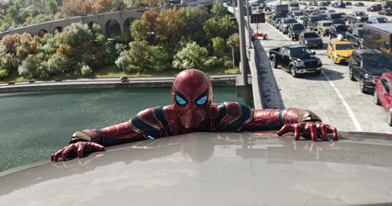 Spider-man on Car Roof — Red