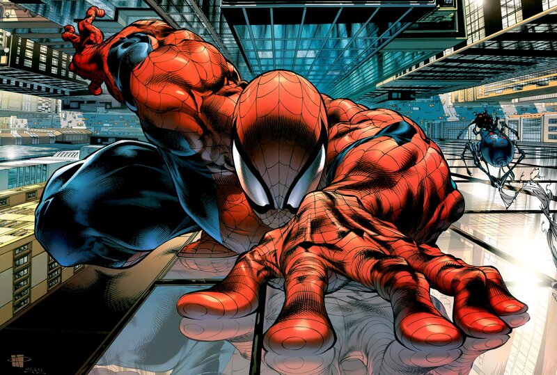 Spider-Man on Glass