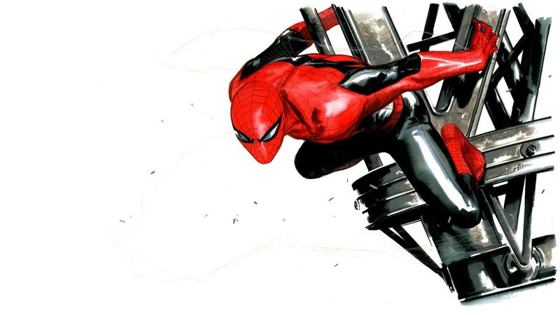 Spider-man on Metal Structure — Red