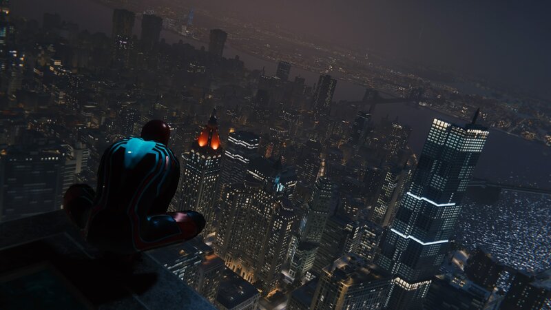 Spider-man on Rooftop — Black, Dark