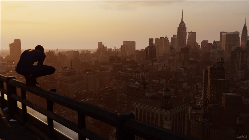Spider-man on Rooftop — Orange, Serene