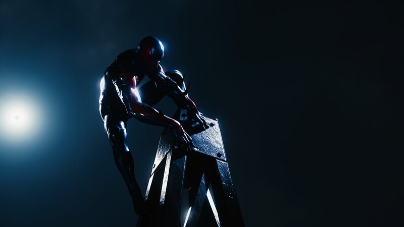 Spider-man on Structure — Black