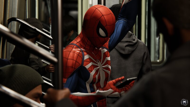Spider-man on Subway