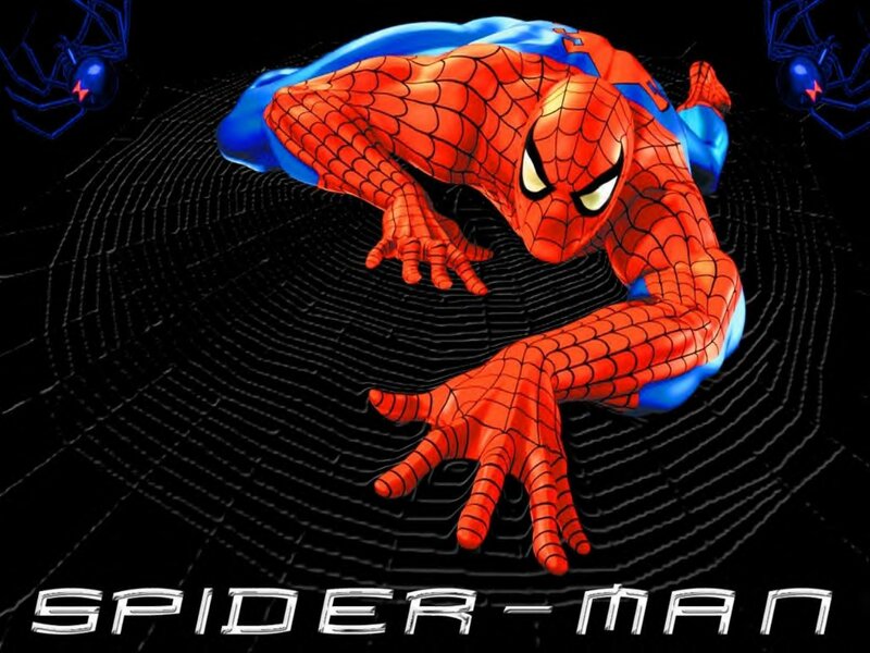 Spider-man on Web — Red, Dramatic, Night