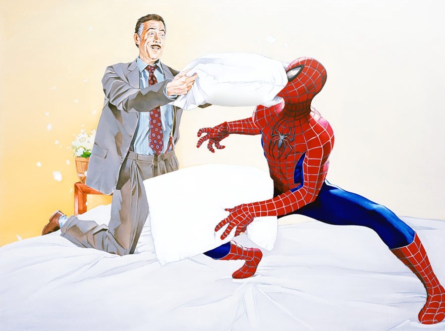 Spider-Man pillow fight