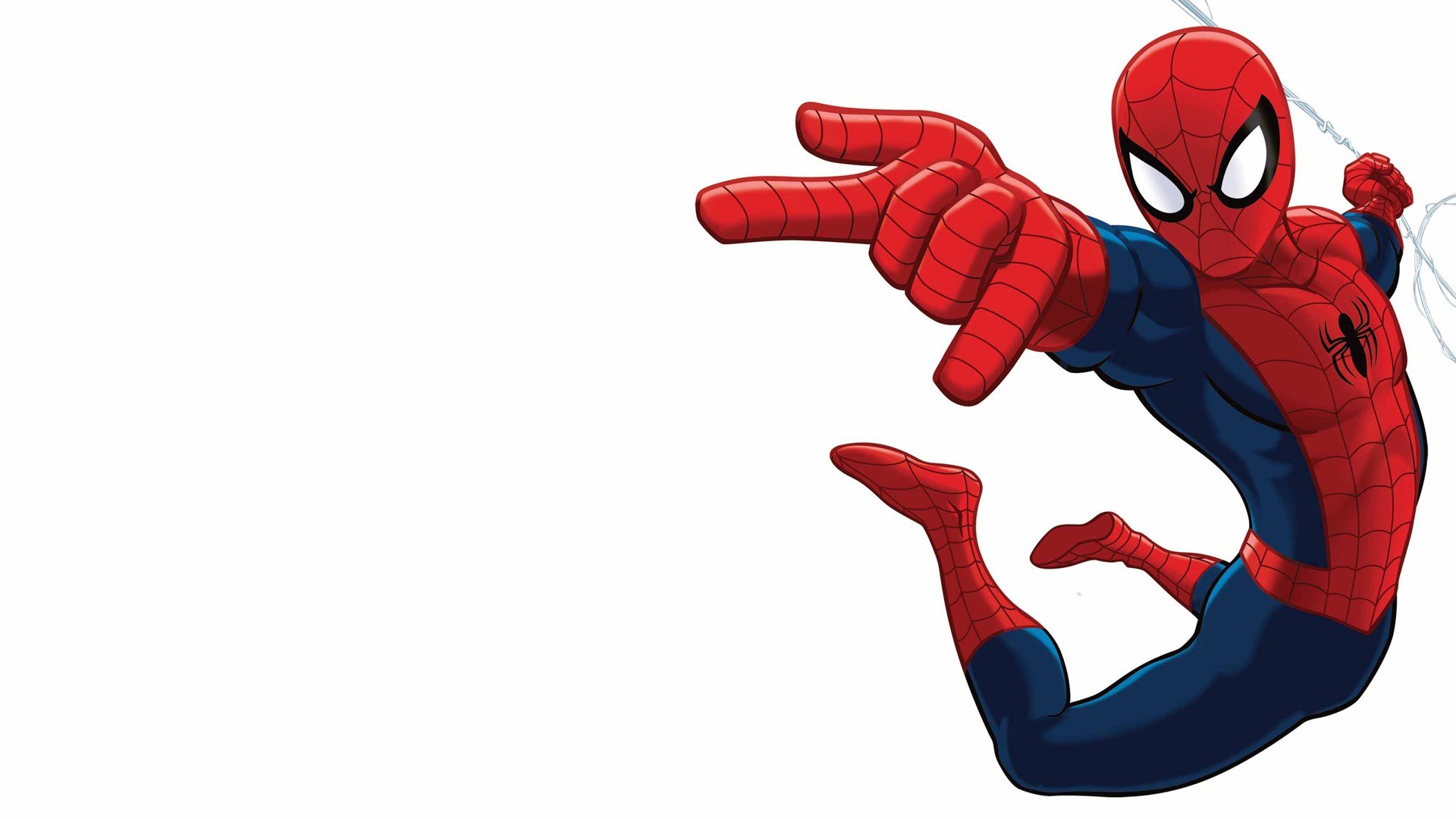 Spider-Man pointing forward