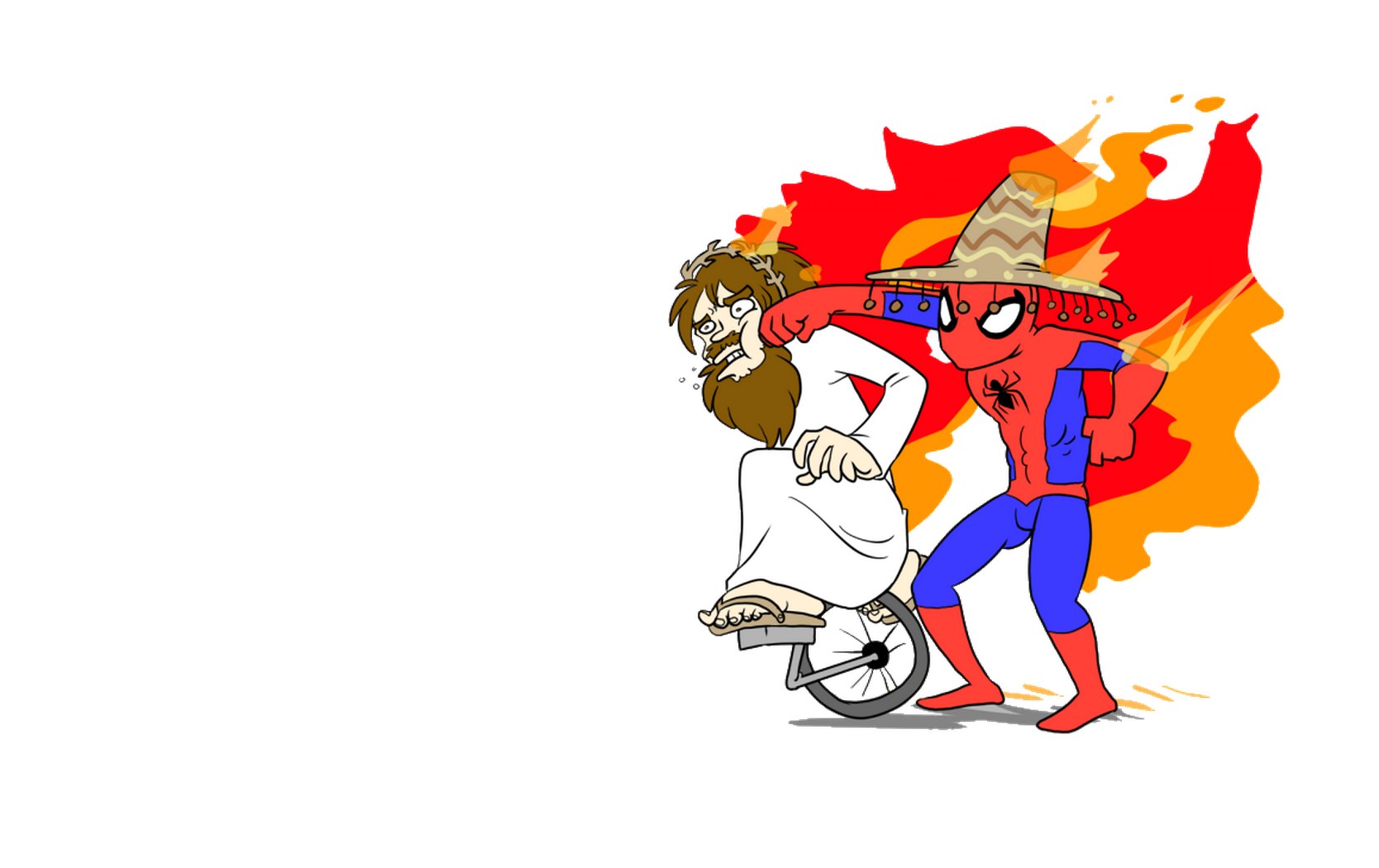 Spider-Man punches Jesus