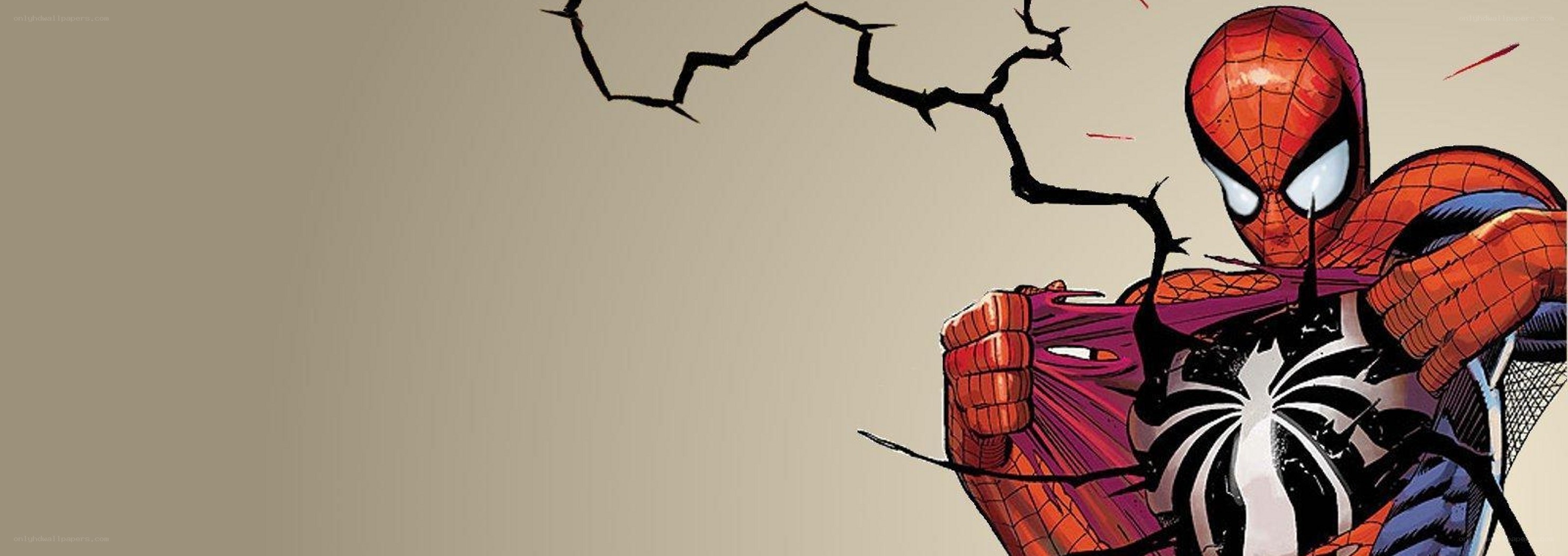 Spider-Man rips his suit