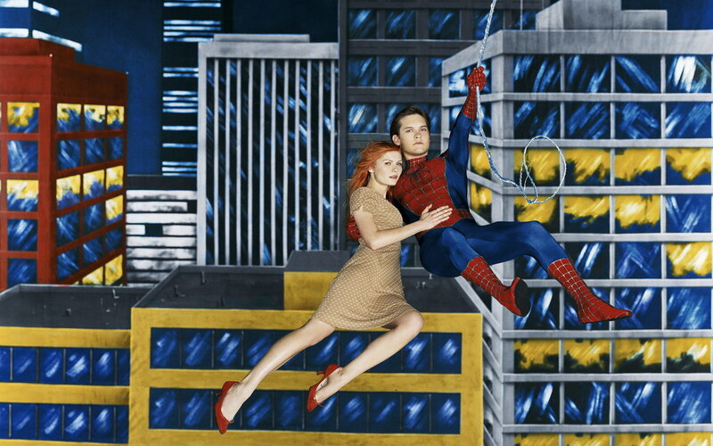 Spider-Man saves woman from falling