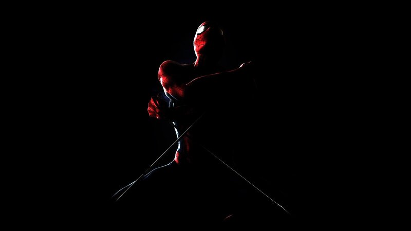 Spider-man Silhouette — Black, Dramatic, Night