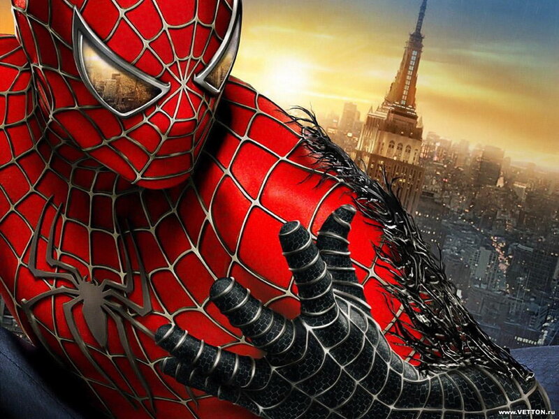 Spider-Man Suit — Red, Dramatic, Sunset, Digital Art, Cityscape, Empire State Building