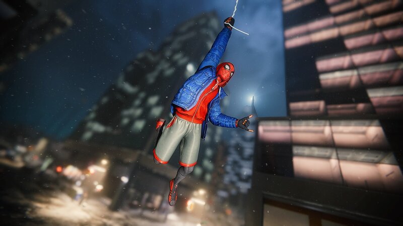 Spider-man Swinging — Blue