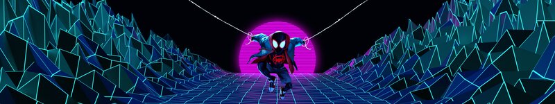 Spider-Man Swinging on Web — Purple