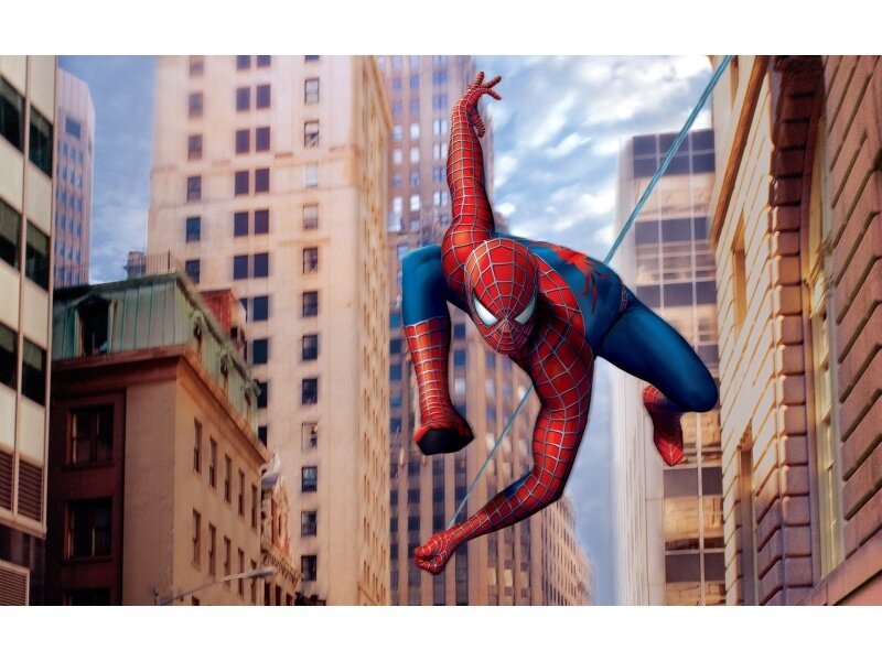 Spider-man Swinging on Web — Red