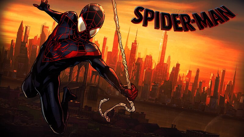 Spider-man Swinging — Orange