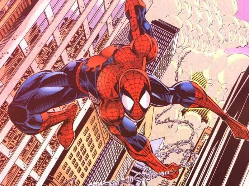 Spider-man Swinging — Red, Action-packed, Afternoon